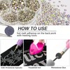ChAusa Hotfix Rhinestone Gold Flatback Round Glass Crystal Rhinestones Mixed