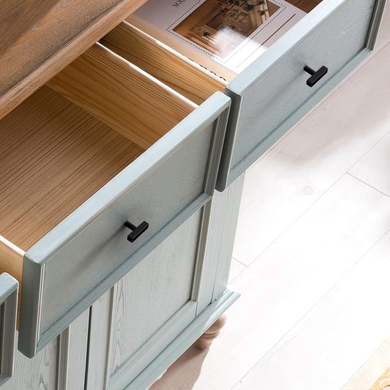 KNOBWELL 15 Pack Stainless Steel Cabinet Knobs, Matte Black Drawer