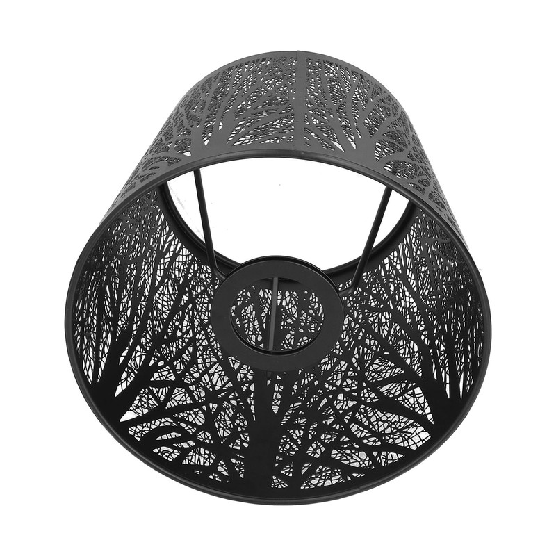 Wrought Iron Lampshade Carved Forest Tree Shaped E27 Mini Lamp