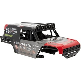 MEUS Racing MB18 TRX4M Body & Chassis Kit for Traxxas TRX4M Defender Bronco K10 F150 High Trail 1/18 RC Crawler Upgrades Parts (Red&Black)