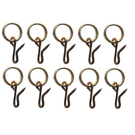 Shade Doctor of Maine Brass Pin-On Rings for Tie Backs, Grommet Drapes & More! - 10 Pack