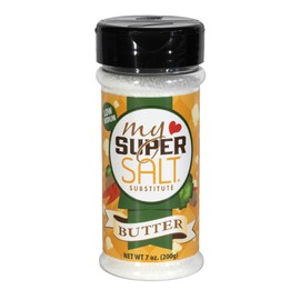 My SUPER SALT® Butter – Functional Butter-Flavored Salt Substitute - 85% Less Sodium - Smart Nutrition + Comfort Food Flavor - 7 oz