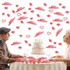 40th Anniversary Confetti, Red Heart Shaped 40 Wedding Anniversary Table