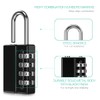 ORIA 4 Digit Padlock, 4 Pack Combination Lock with 2