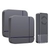 Wireless Doorbell Grey, 2 Plug in Waterproof Doorbell Kit, Best