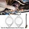Strongthium 2 Pcs 3 Inch Exhaust Gasket 3-Bolt 77mm Muffler