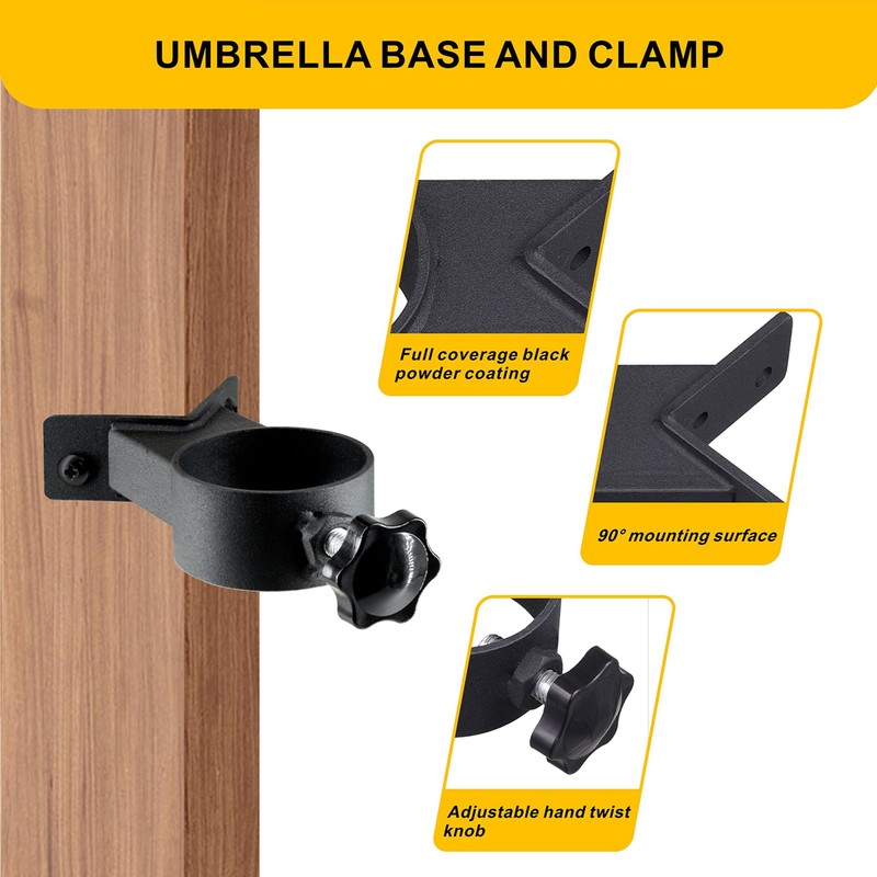 VANROUG Deck Patio Umbrella Holder,Patio Umbrella Holder Corner Mount Bracket
