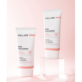 Wellajoo Wellage Real Hyaluronic Tone-Up Sunscreen 50ml (+ 2 Bonus Ampoule Masks)