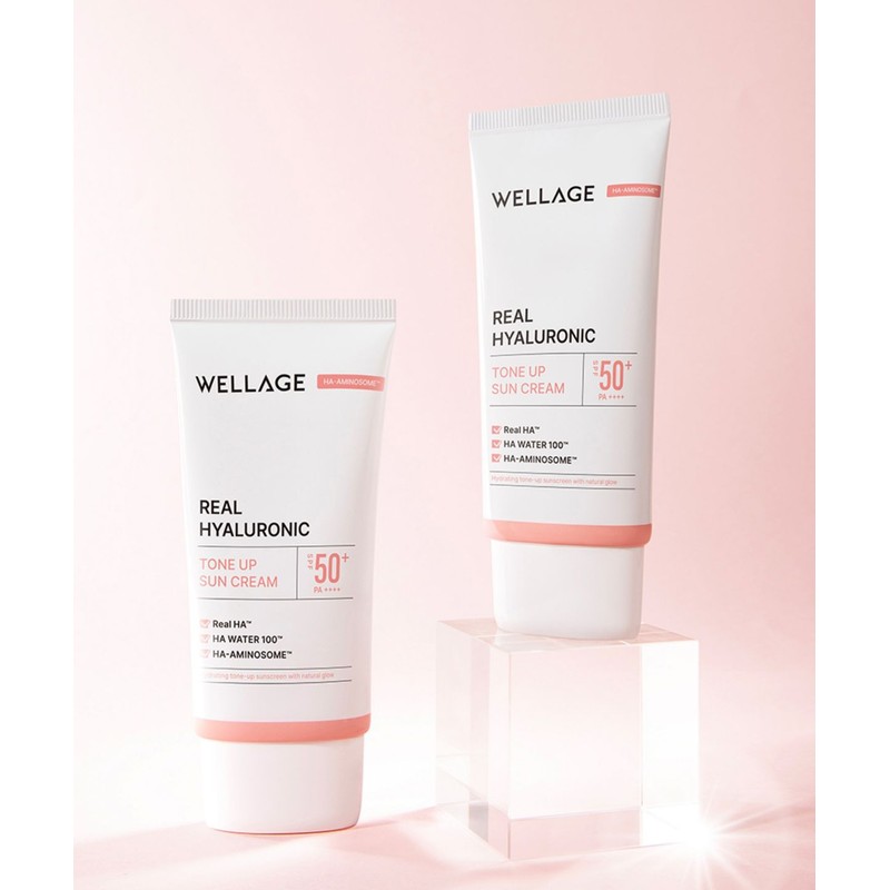 Wellajoo Wellage Real Hyaluronic Tone-Up Sunscreen 50ml (+ 2 Bonus