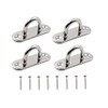 Yesmin 4pcs 304 Stainless Steel Eye, Oblong Pad Eye Plate