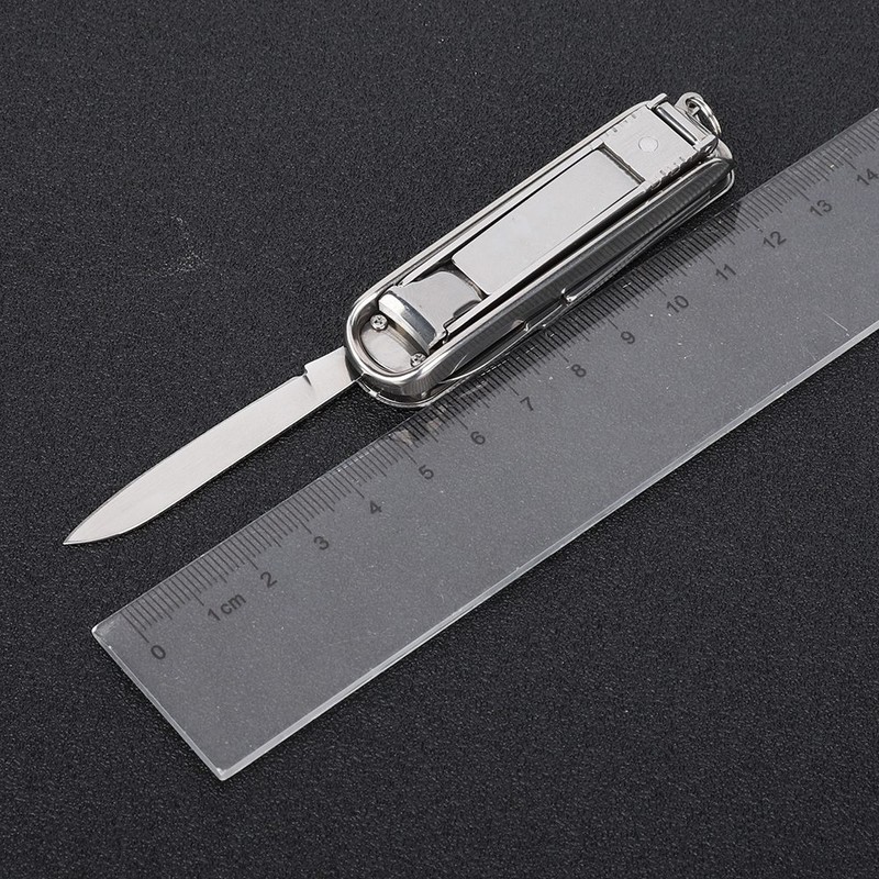 Outdoor Multi Functional Portable Nail Scissors Folding Stainless Steel Nail