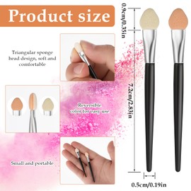 30 Pieces Eyeshadow Applicators, Eyeshadow Brush Sponge Brushes Makeup Applicator 7.5 cm/3 Inch Reusable Foam Tip Makeup Eye Shadow Applicator Brush Set Washable Ink Paints Painting Small Brushes