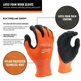 LINCONSON 12 Pack Safety Performance Series Construction Mechanics Work Gloves