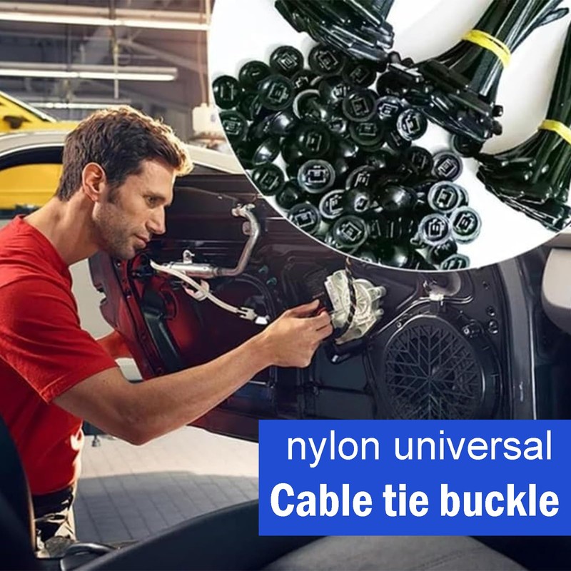 Rylaxzon Cable Tie Buckle, Heavy Duty Self-Locking Nylon Zip Ties,