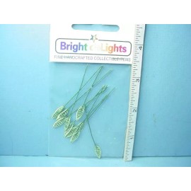Bright Delights Miniature Green & Yellow Aloe Vera Leaves  (10) #3114 Bright Delights 1/12th