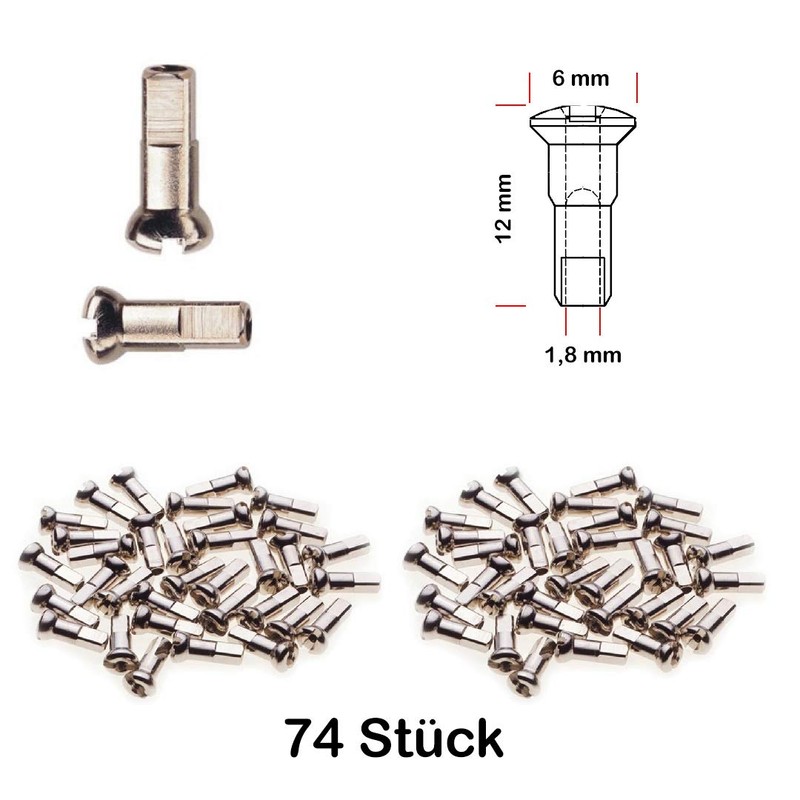Spokes Nipple Bicycle Rim Balance Wheel Rustproof 1.8 mm x
