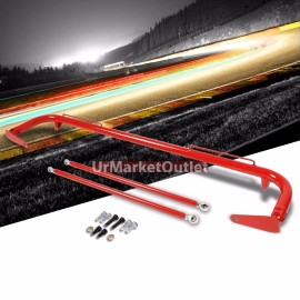 Generic Red Mild Steel 49" Racing Safety Chassis Seat Belt Harness Bar/Across Tie Rod