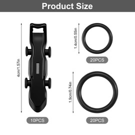 prota Magnetische Angelhaken Keeper, 10 Stück Hakenhalter für Angelrute mit 2 Größen Gummiringen, Magnetischer Angelrutenhaken Lure Magnetic Hooker Magnetischer Köderhalter für Angelgerät