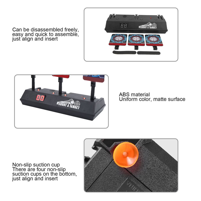 Electronic Shooting Target Auto Reset Scoring Target Sound Light Outdoor