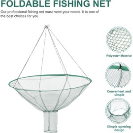 TOYANDONA Trampa de Pesca Plegable para jaibas y camarones, portátil y Ligera, sin instalación, de poliéster, para Pesca Manual en Playa y Muelle Varios Estilos