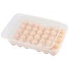 34 Refrigerator Eggs Container with Lid, Large Capacity Egg Holder