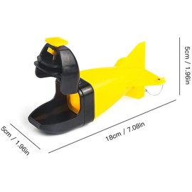 1 X Fishing Bait Rocket, 7" Spod Float Bait Lure Bomb Feeder, Fishing Tackle for Large Carp Fishing, Yellow