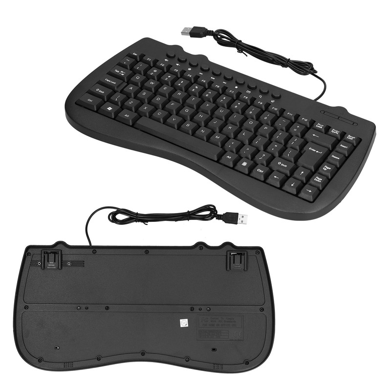 USB Keyboard Durable Plastic 87 Keys KB‑301B Keypads General Ergonomically