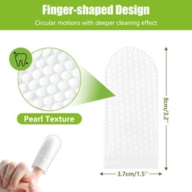 Bartuke Pet Dental Care Finger Wipes, 60 Counts Teeth Cleaning Finger Wipes for Dogs & Cats, Reduces Plaque & Tartar Disposable Gentle Cleaning & Gum Care Pet Wipes