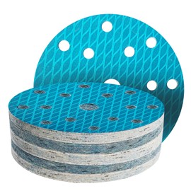 GZKTY 150mm Sanding Discs, 50 Pieces, 15 Holes, Grits 400, Diamond Shape, Reduce Blockage, for 6 Inch Orbital Sanders