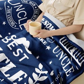 COZYCRIB Uncle Gifts Blanket Uncle Christmas Birthday Gifts Best Funny Uncle Gifts Uncle Gifts from Niece Gifts for Uncle for Sofa Bedding Living Room 60inx50in