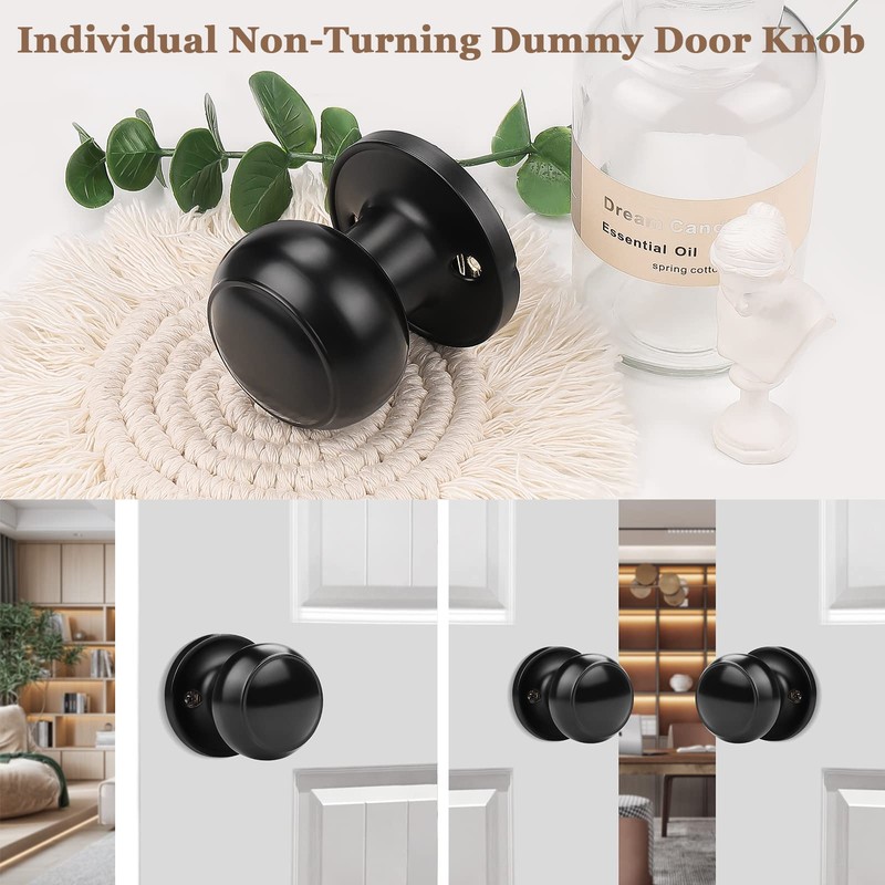 Probrico (10 Pack Classic Closet Door Knobs Dummy Door Knob,