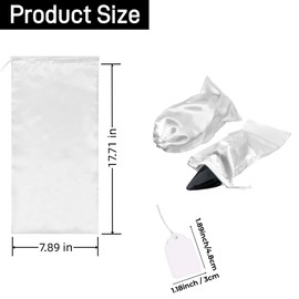 Shoe Dust Bags - 6 Pack Shoe Bags for Travel Satin Fabric Shoe Bag with Drawstring for Men Women Travel Protecting Storing Shoes