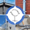 2 PCS 4 Inch Heavy Duty Adjustable Pipe Bracket, Galvanized