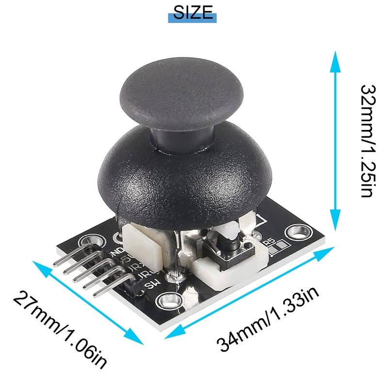 Youmile 6pcs Joystick Module Two-axis XY Joystick Module PS2 Module