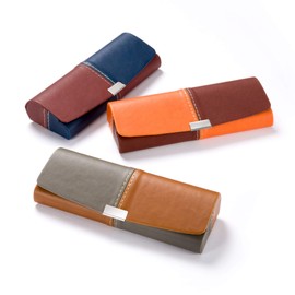 Fefi 2-Tone Hard Case, Glasses Case in Leather Look -