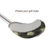PATIKIL ゴルフクラブアイアンヘッドカバー 10個 目に見える窓 防水 保護スリーブ 屋外スポーツ用 グレー カモフラージュ