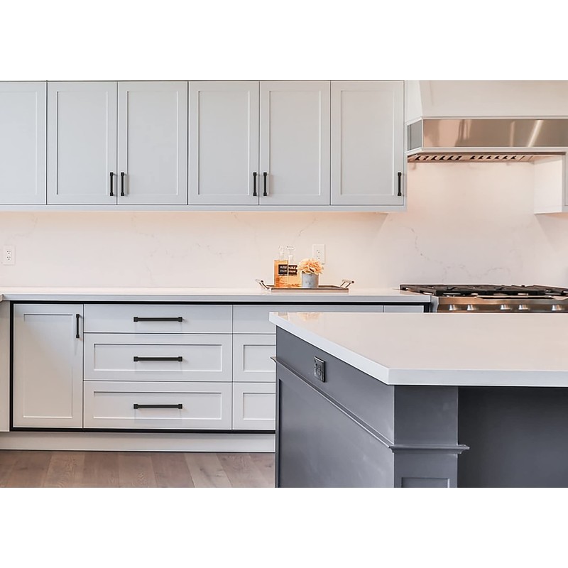 Amerdeco 10 Pack Matte Black Cabinet Pulls 6.25"/160MM Hole Center