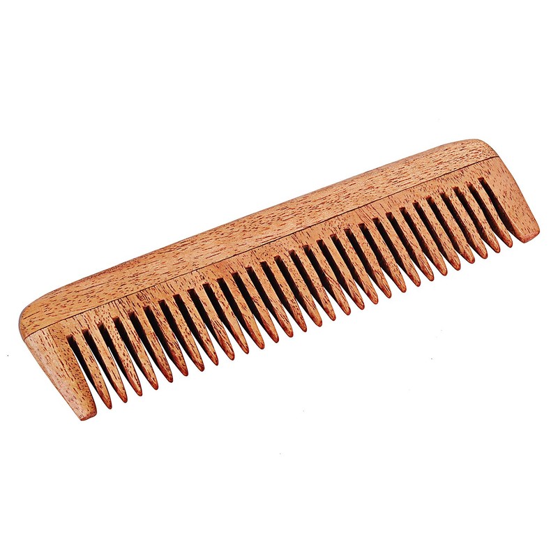 SVATV Handmade NEEM WOOD Detangling Comb for Thick, Curly and