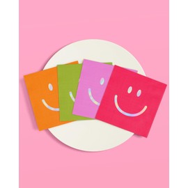 Xo, Servilletas de fiesta de Fetti Smile Rainbow con diseño de arcoíris y feliz decoración de fiesta de cumpleaños, linda despedida de soltera, servilletas de cóctel