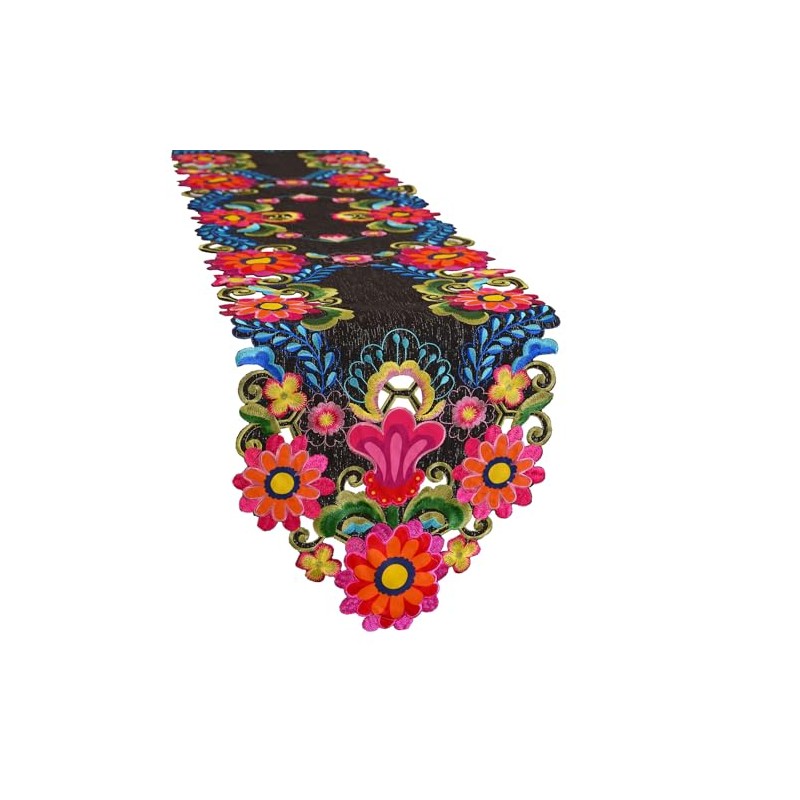 Simhomsen - Camino de mesa bordado mexicano Fiesta Cinco De