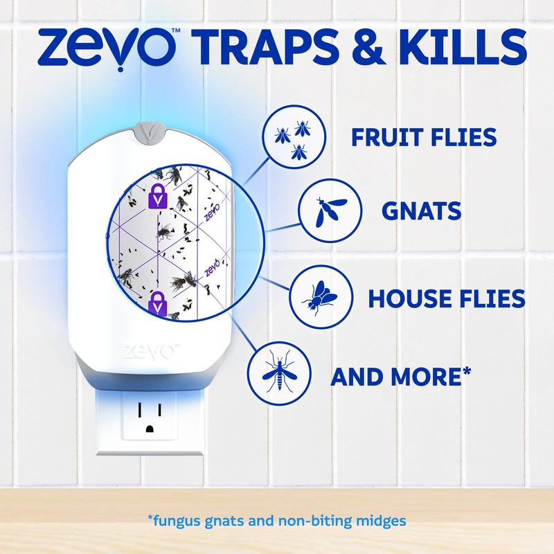 Zevo Flying Insect Trap for Fruit Flies & Gnats, 1