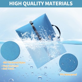 EULANT TPU Vacuum Bags for Travel, Reusable Compression Packing Cubes for Suitcases/Luggage/Backpack,Vacuum Seal Bags with IP67 Airtight Zipper, Waterproof & Space Saver,43.5 * 33 * 16cm/17x13x 6.3in