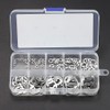 Glvaner 10 Sizes 120 Pcs E-Ring Circuit Clip Stainless Steel