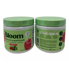 Bloom Lot Of 2 BLOOM NUTRITION Greens and Superfoods Powder - Berry (60 servings)