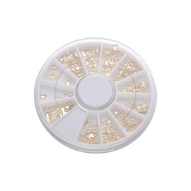 Mikinona Nail Art Metal Decor Rivet Studs 12 Grids Nail Art Decor Set Design for Women Girls