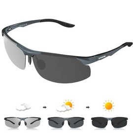 YAYGOD Dimming Sunglasses, Night Lightening, Day/Night, Polarized Sunglasses, Day/Night, Quick Discoloration, UV Protection, Ultra Lightweight/UV Sensing, Sports Sunglasses, UV400, Fishing, Golf,