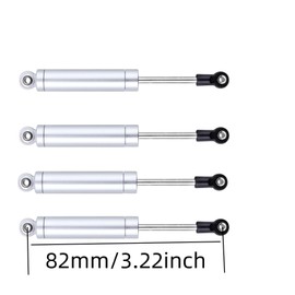 SDSLD Cnc Machined Aluminum Front Rear Built In Spring Shocks for 1/18 Axial Utb18 Capra Trail Buggy Crawlers Oil Filled Type Shocks Absorber Damper Parts Titanium