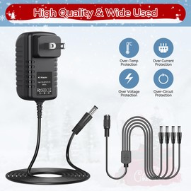 CJP-Geek Power Compatible with Lemax 74295 Figurine Christmas Lighted Accessory with 3/4 Output Jacks