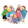 SumDirect Sets of 8 People Wooden Family Doll Toys, Lovely