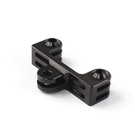 Aluminum Dual Twin Mount Adapter for GoPro Hero 12/11/10/9/8/7/6/5 Black, DJI Osmo Action Camera
